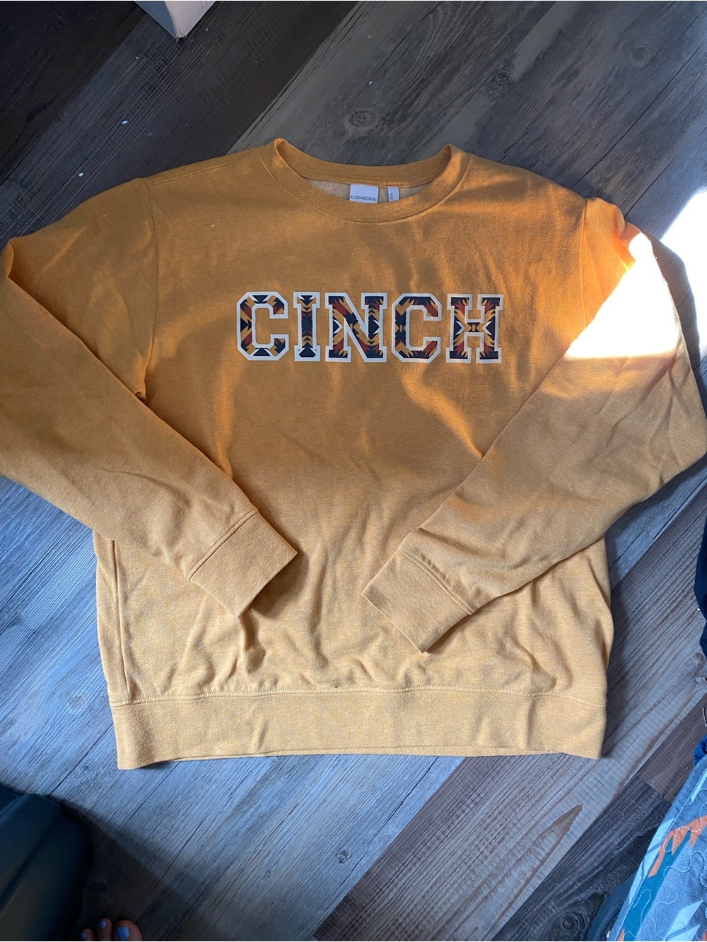 CINCH Womens Mustard Crewneck Sweatshirt